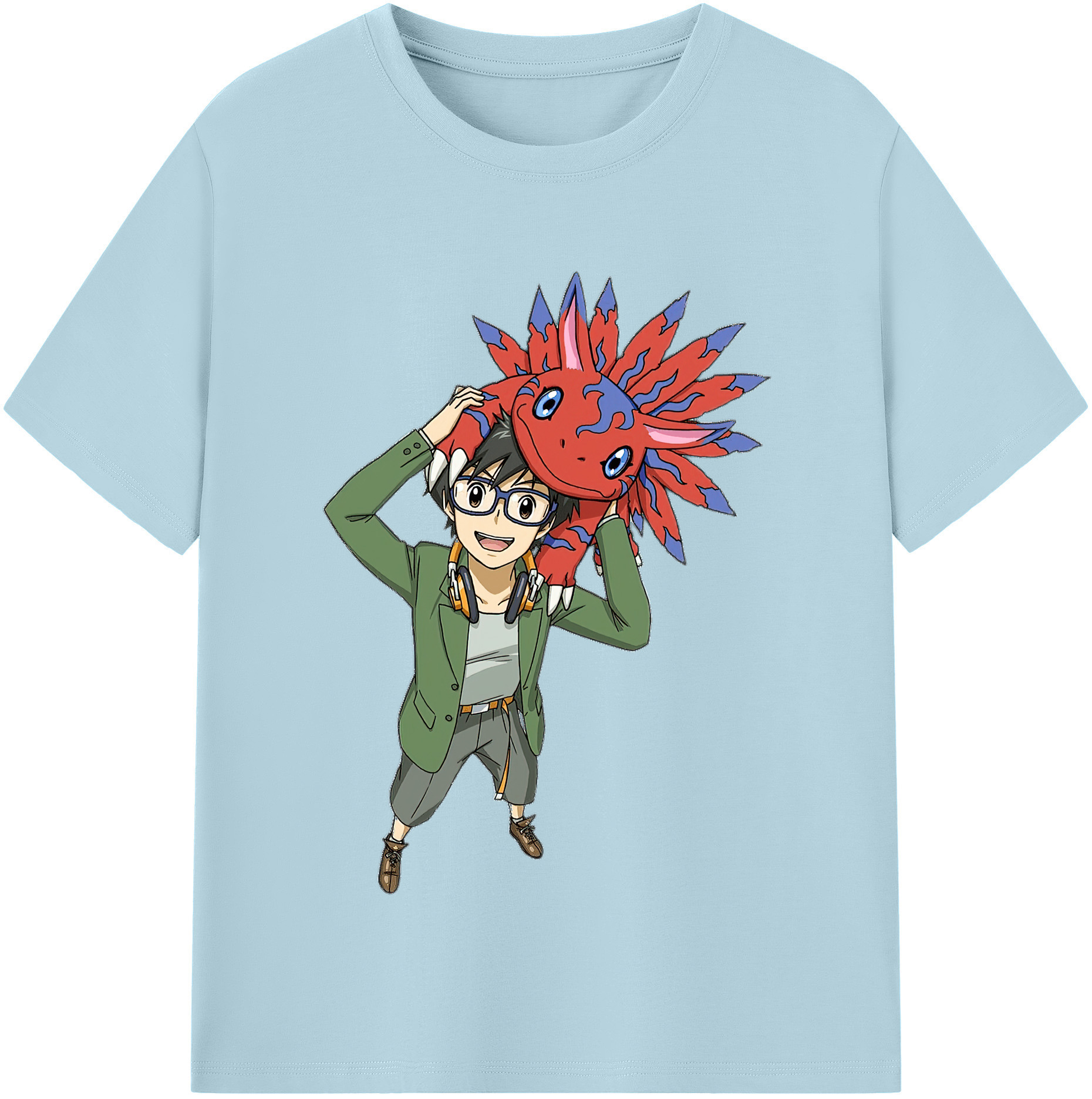 （画像用） Digimon デジタルモンスター/デジモン 綿100％半袖Tシャツ（フロントプリント）